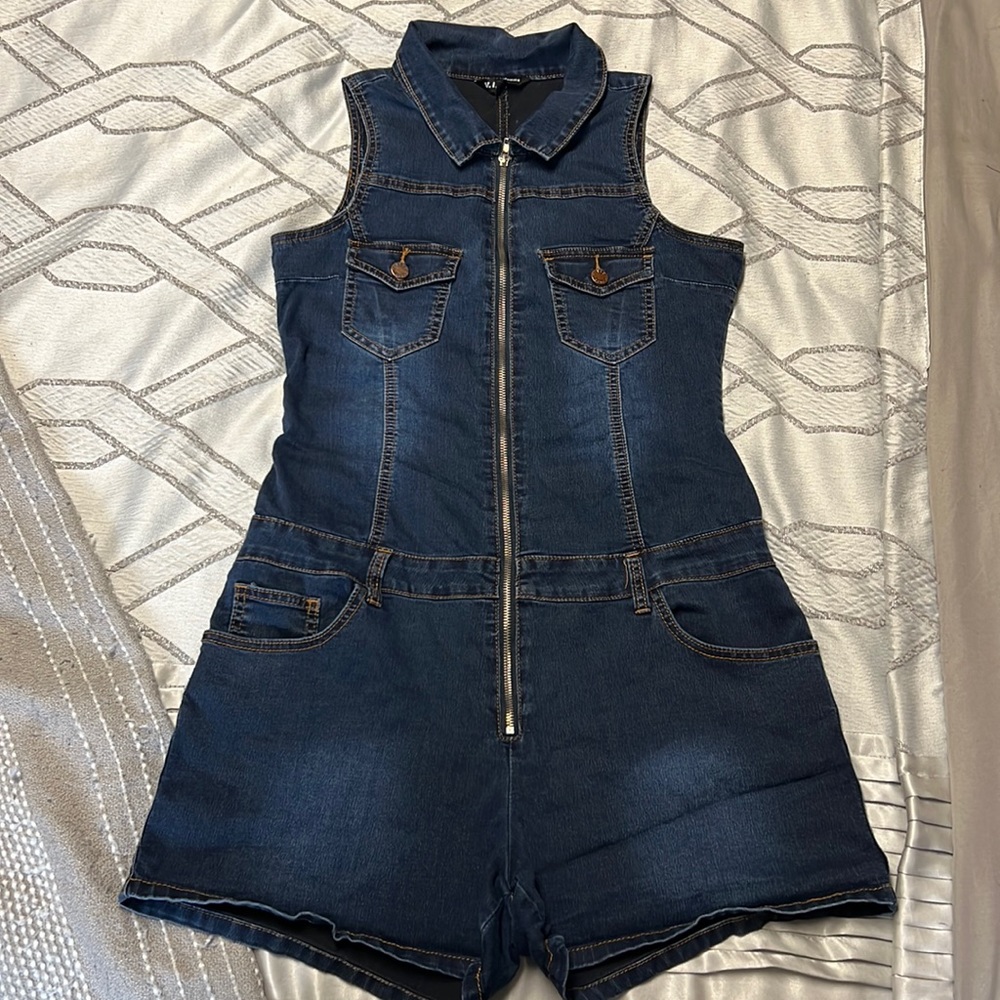 Denim Romper